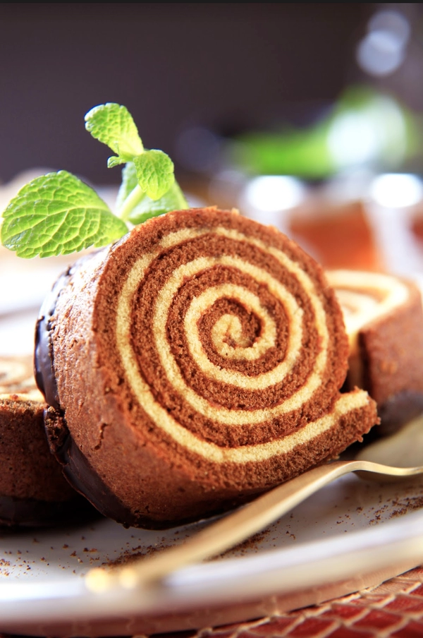 roulade au chocolat végétalienne sans œufs ni lait